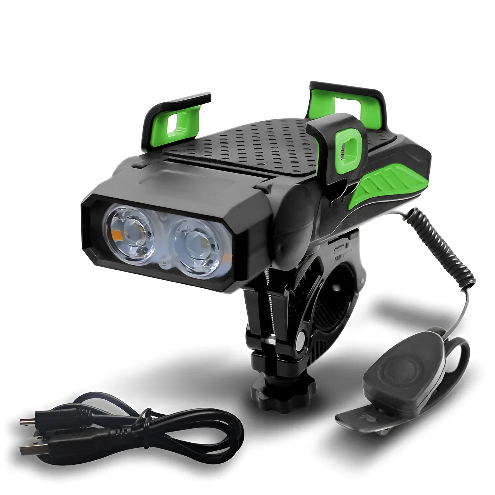 Rechargeable bicycle light for night riding available in multiple colours with single or double lamp options