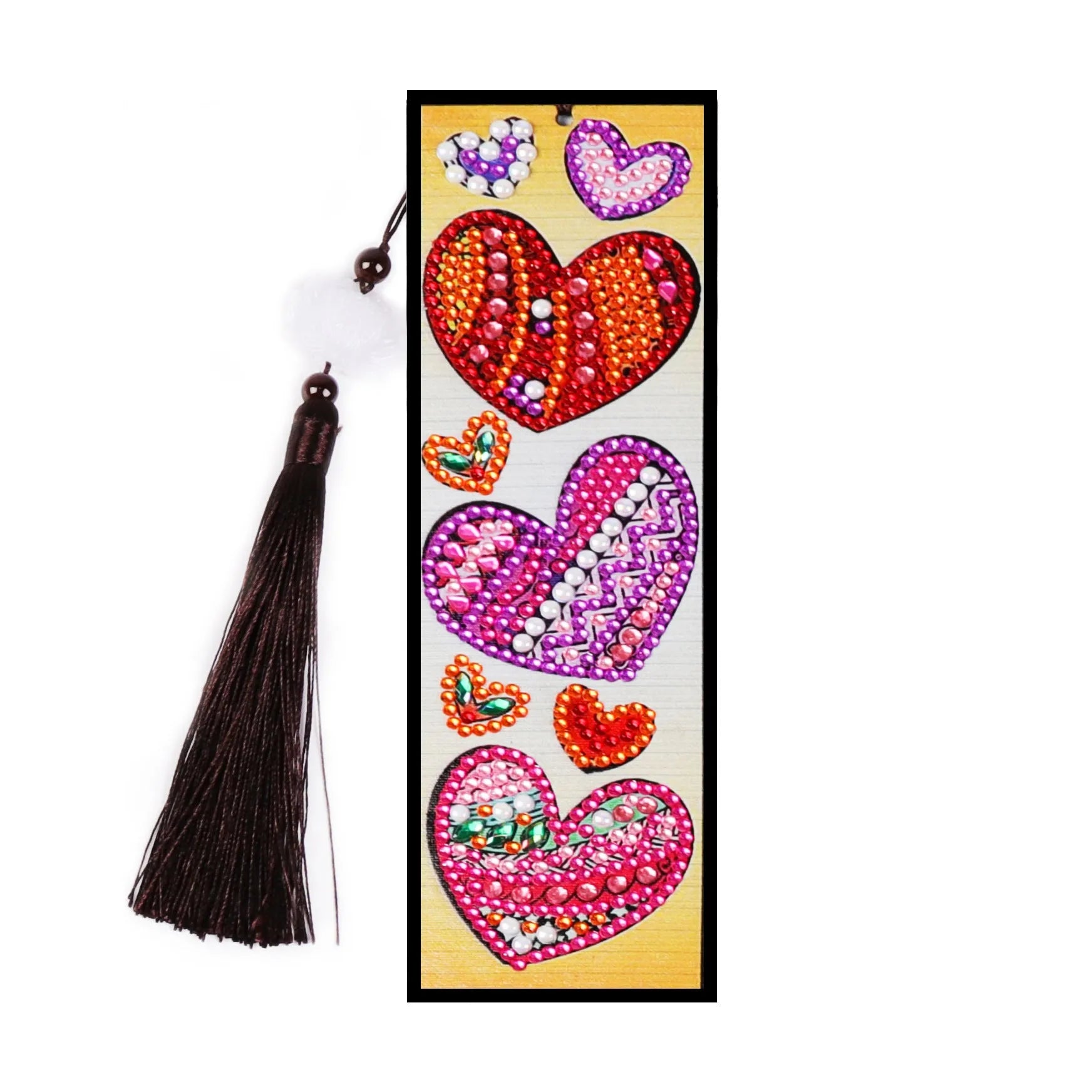 DIY diamond painting bookmark kit with floral mandala design and 5D sparkling diamonds