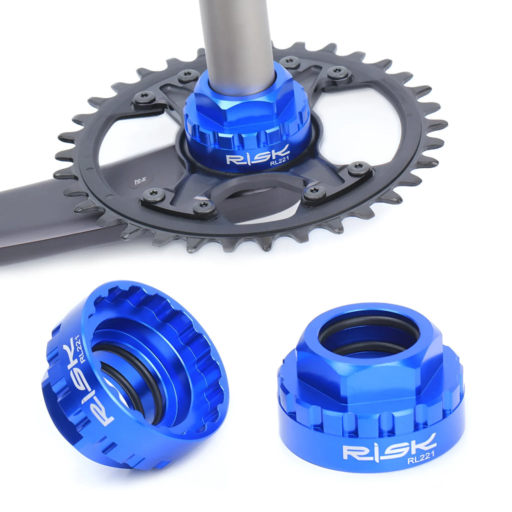 Blue aluminium alloy wrench tool for Shimano 12-speed direct mount disc brake removal
