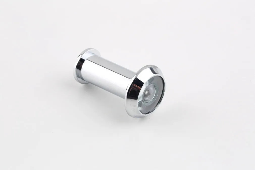 Digital door peephole kit with LCD indoor monitor and outdoor camera for DIY installation.