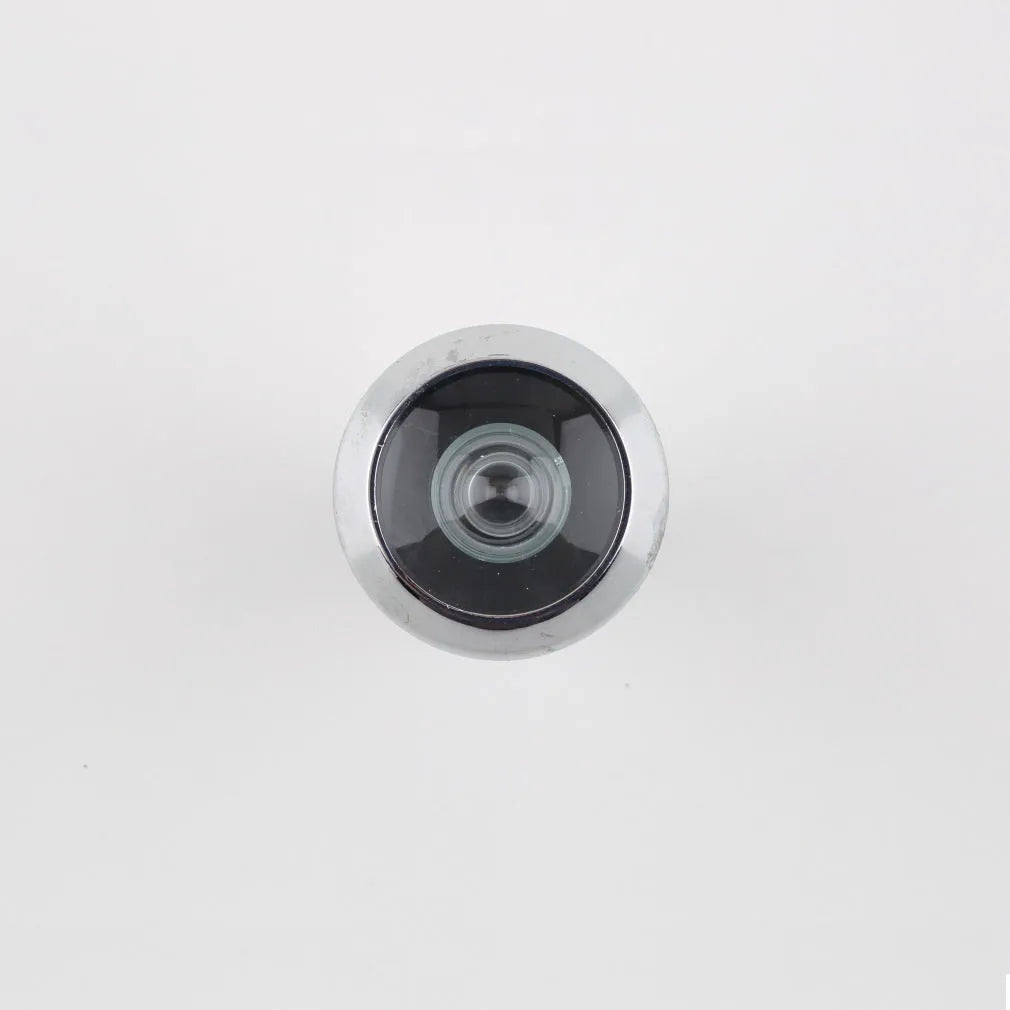 Digital door peephole kit with LCD indoor monitor and outdoor camera for DIY installation.