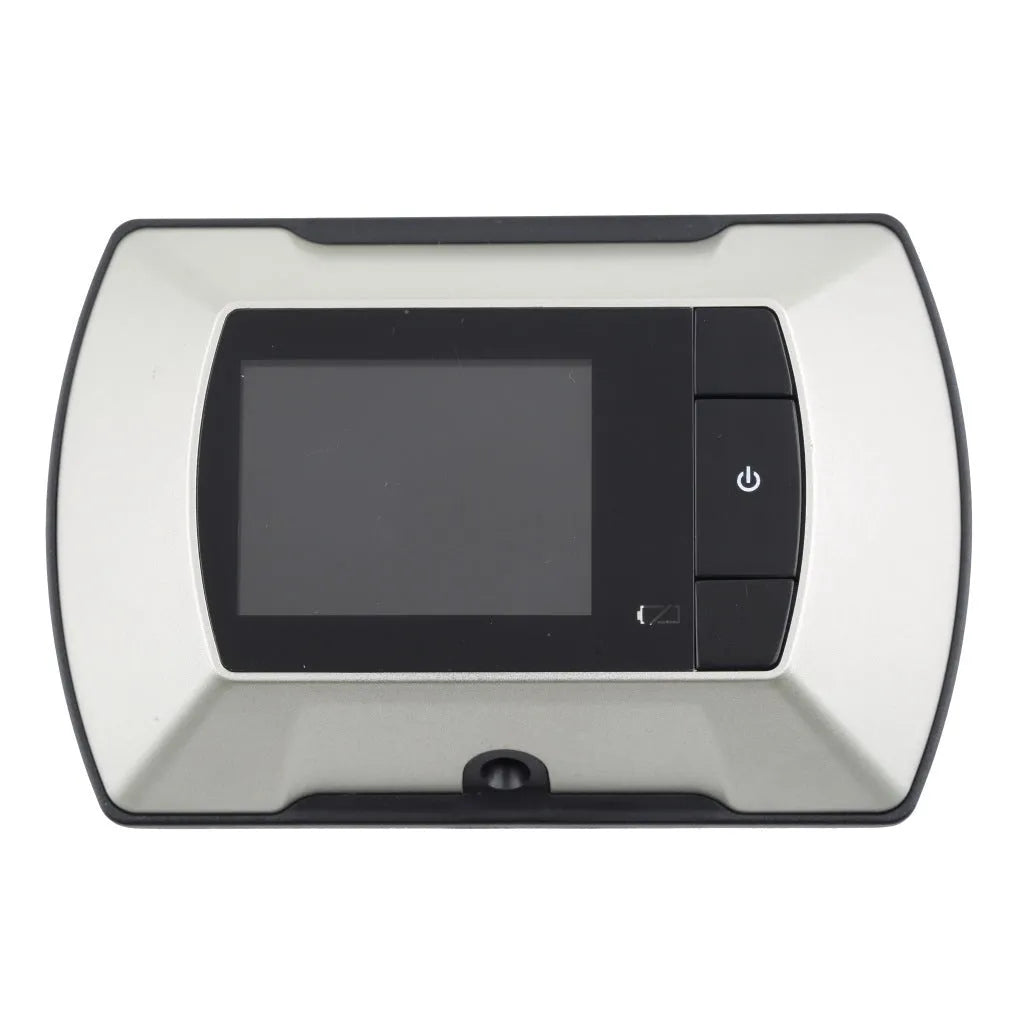 Digital door peephole kit with LCD indoor monitor and outdoor camera for DIY installation.