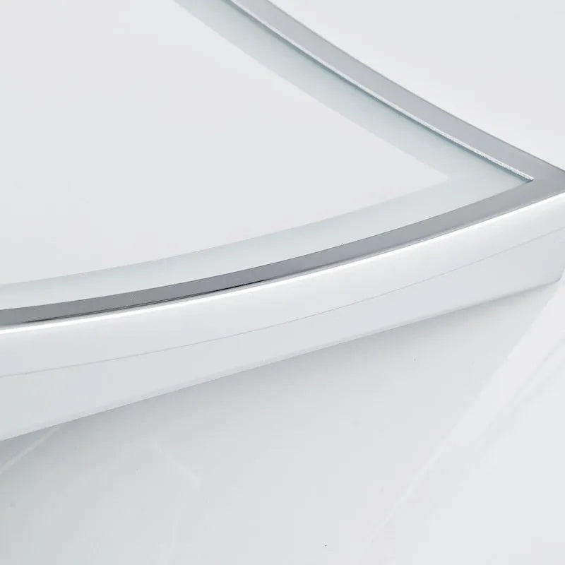 Stainless steel folding bathroom makeup mirror with integrated LED light in silver finish