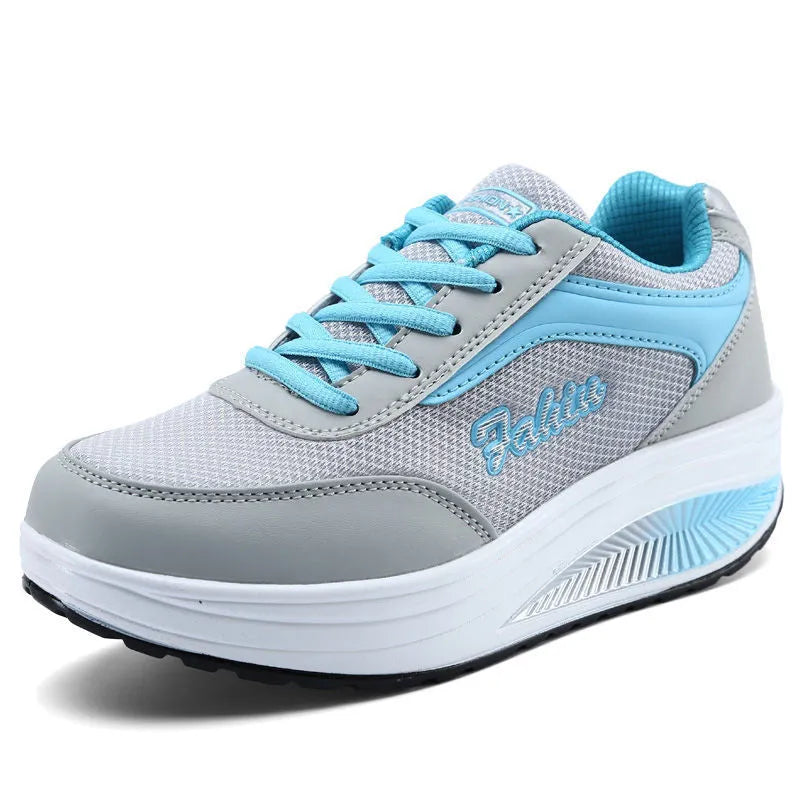 Women's mid-heel travel sports shoes in black colour with heelless design