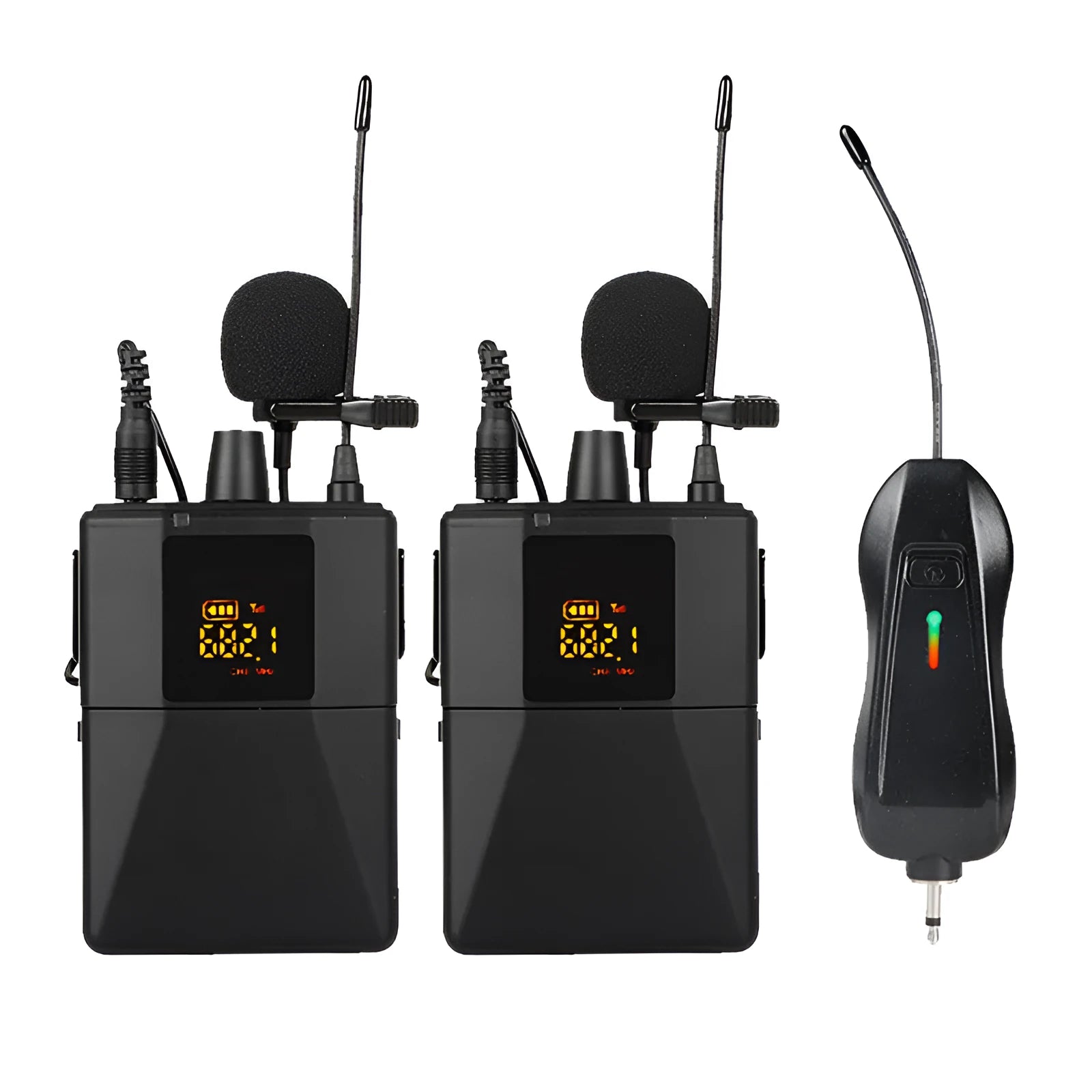 Black Little Bee X3 wireless lavalier microphone with clip-on design