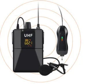 Black Little Bee X3 wireless lavalier microphone with clip-on design