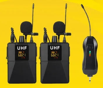 Black Little Bee X3 wireless lavalier microphone with clip-on design
