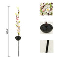 Solar cherry tree branch and trunk lights for garden decoration with waterproof outdoor design