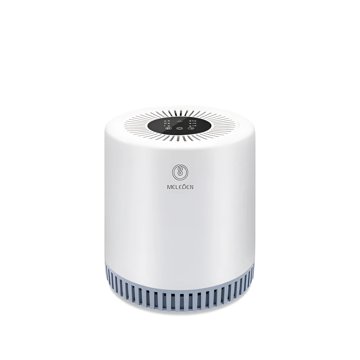 White HEPA air purifier unit for 15-20 square metre rooms with universal power adapter