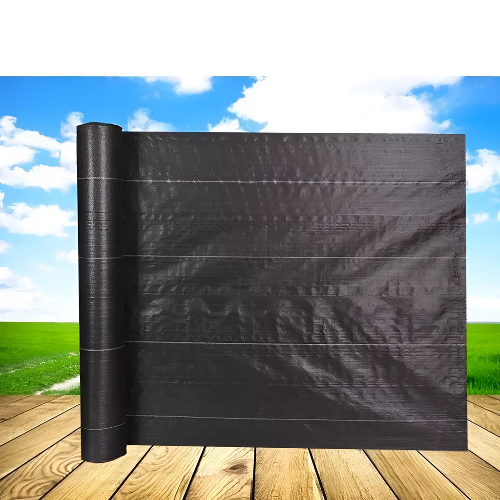 Black PE composite woven weed-proof cloth for farmland and greenhouse weed suppression