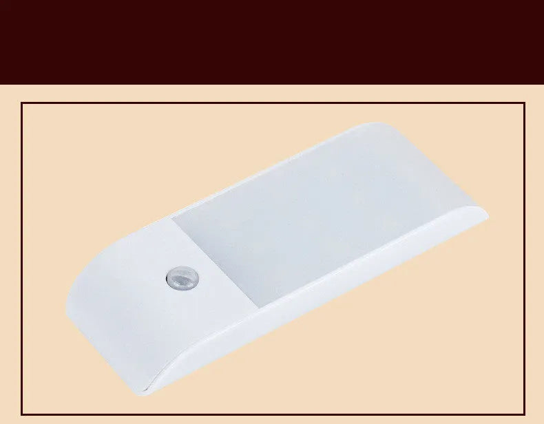 Rechargeable infrared sensor night light with 12 LEDs and PVC shade