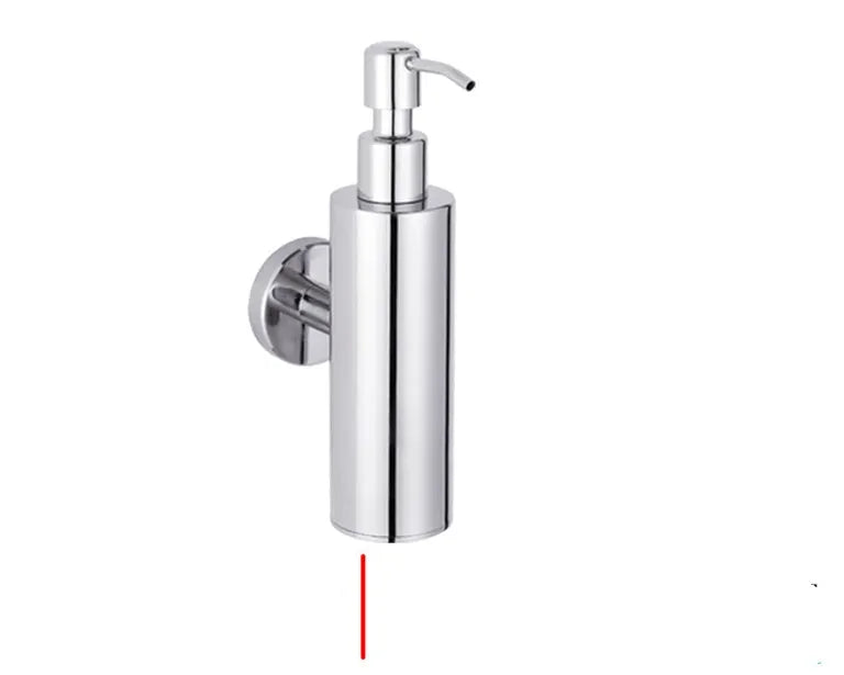304 stainless steel wall-mounted soap dispenser with brushed finish measuring 50x88x205mm