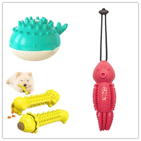 Electric floating dog toy with water spray and molar bumps, made of ABS and TPR, in yellow