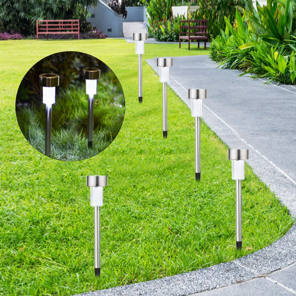 Stainless steel pastoral style garden landscape light with LED bulb.