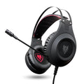 Black wired USB computer headset with microphone and over-ear design for desktop and notebook PC use