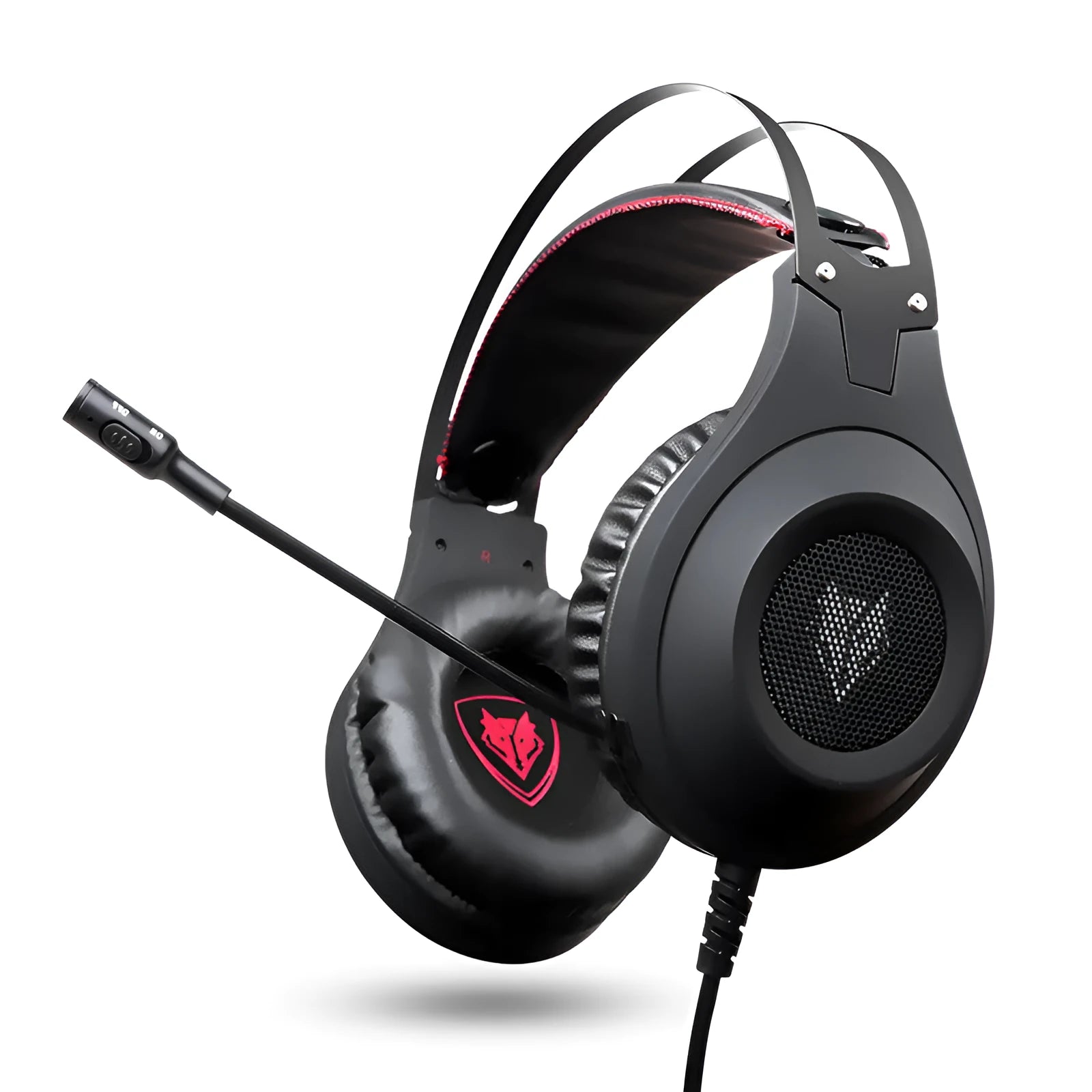 Black wired USB computer headset with microphone and over-ear design for desktop and notebook PC use