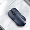 Blue Smart Voice Mouse with 2.4G wireless dongle and voice control button.