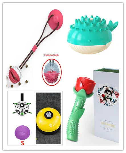 Electric floating dog toy with water spray and molar bumps, made of ABS and TPR, in yellow