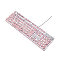 Mechanical keyboard and mouse wired set with green switches and round keys