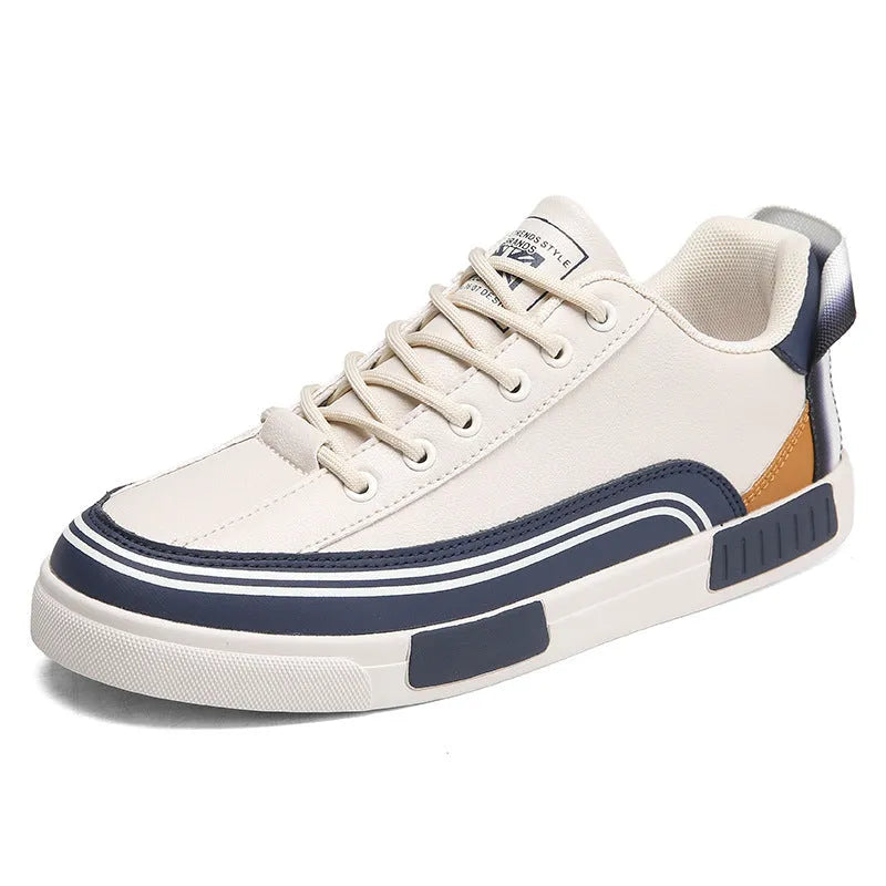 Men's breathable canvas casual shoes in Milan colourway with mesh panelling and flat heel