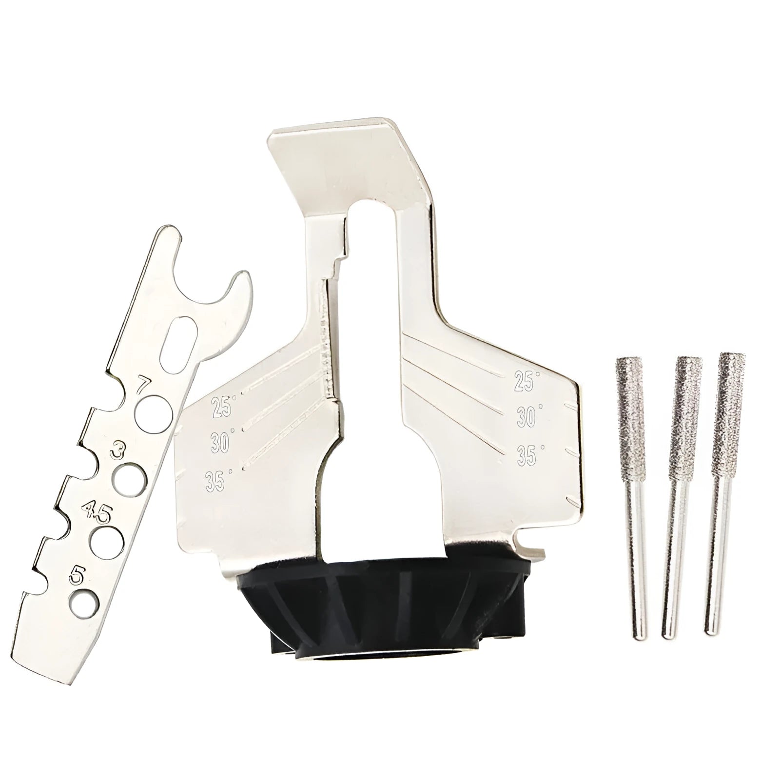 Silver electric chain grinder accessories for band saw blades showing 20mm metal construction