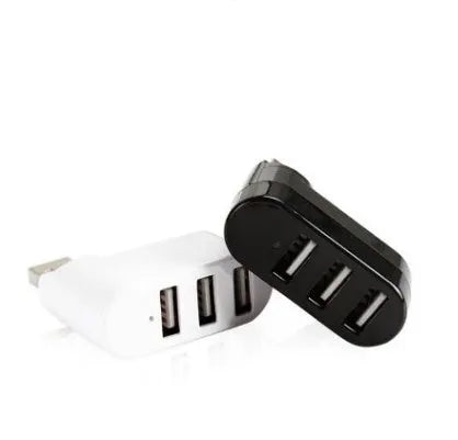 USB 2.0 hub splitter with spin colour design in black and white colour options