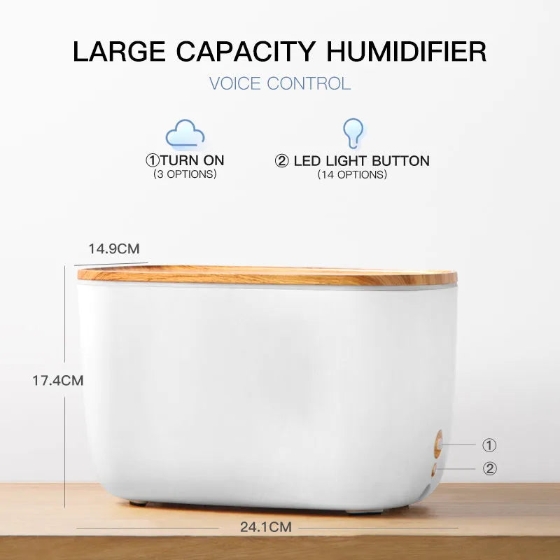 GX-22K white household ultrasonic humidifier and essential oil diffuser with night light.