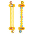 Yellow plastic cartoon digital decomposition ruler for children's mathematics education