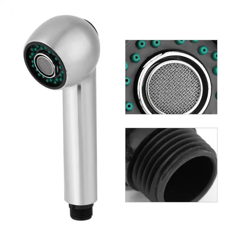 Chrome plated pull out spray shower head replacement for kitchen and bathroom taps with spray function
