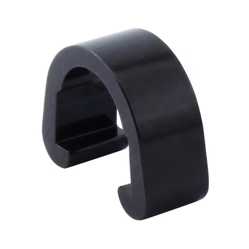 Ten small coloured aluminium C-shaped buckles for paracord and jewellery.