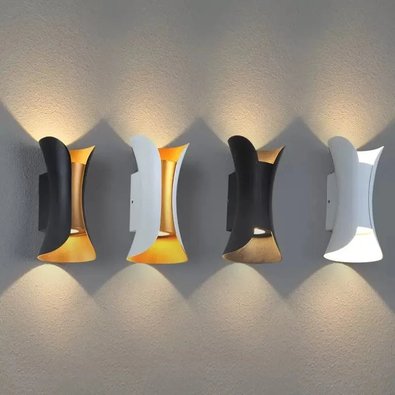 Outdoor waterproof wall lamp with aluminium shell for corridor and stair lighting