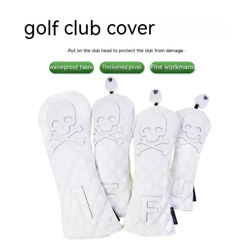 Black and white golf wooden pole waterproof protective cover for club organisation