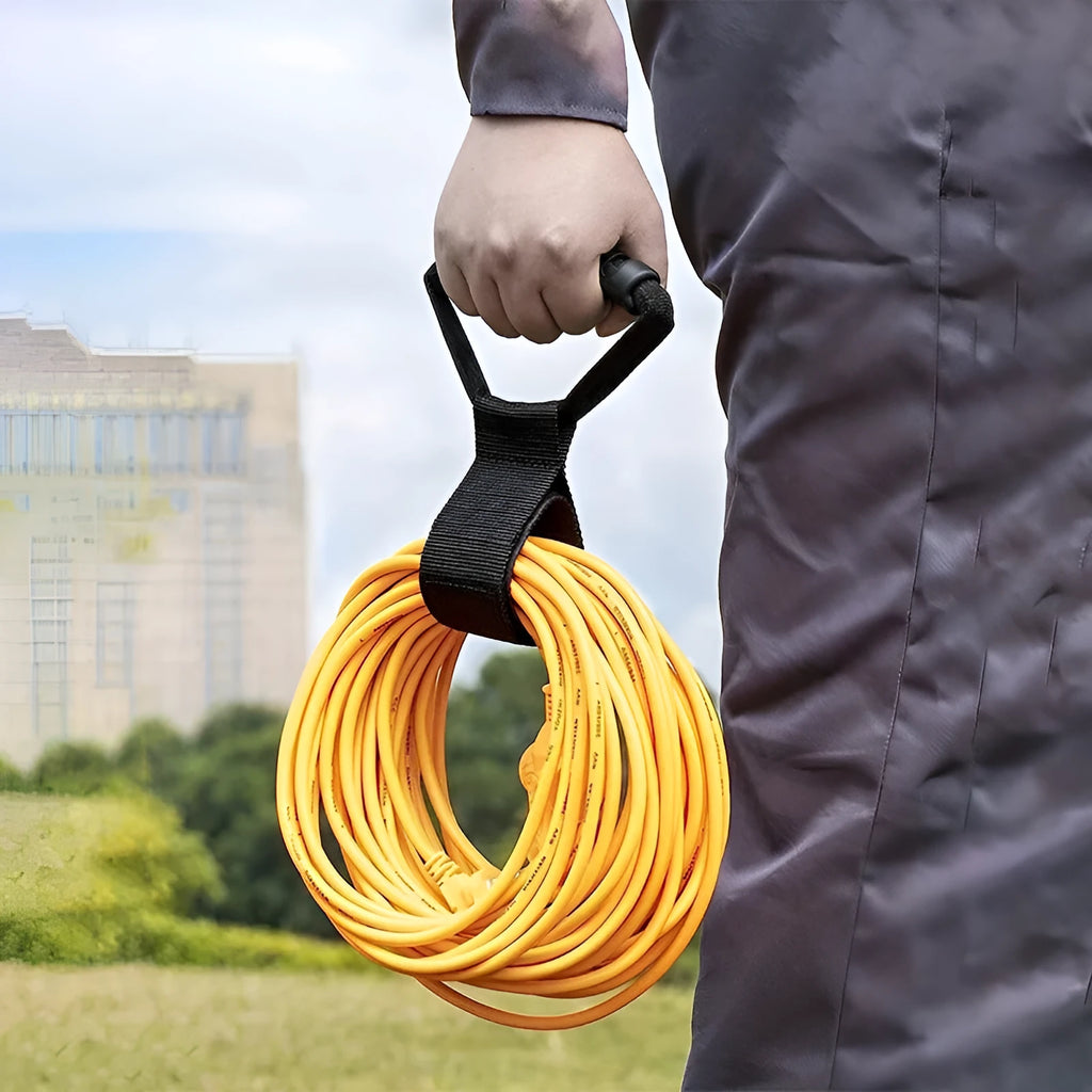 Portable heavy-duty nylon storage strap with Velcro handle, standard colour, S M L options