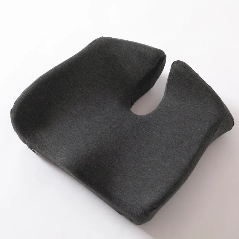 Memory foam office chair cushion measuring 36x40x11cm in dark grey, light grey, or mesh black colour options