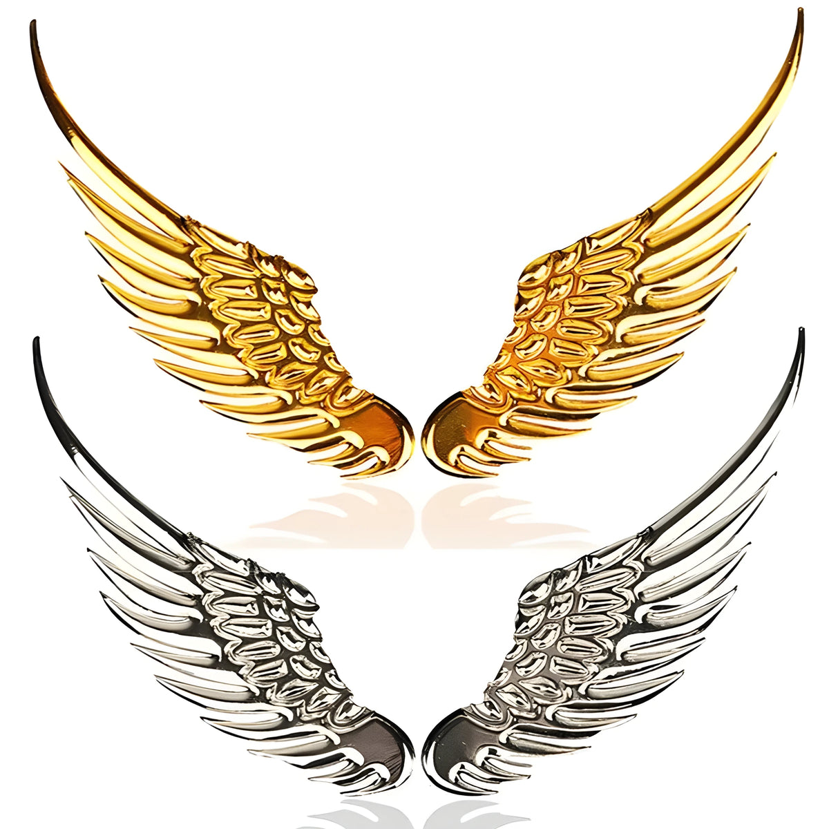 3D car window glass labeling stickers in Gold or Silver, self-adhesive decals for vehicle glass decoration
