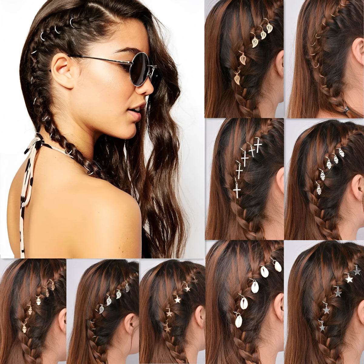 Small alloy gutter hair clips in gold and silver, 5 pack, for thin hair styling