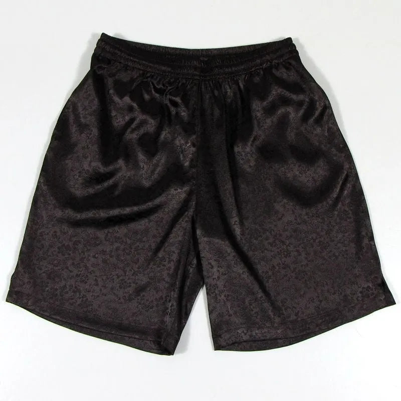 Men's black Tai Chi Shorts with elastic waistband and traditional Tang Suit styling for martial arts practice