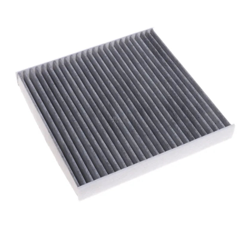 Grey Geely vehicle cabin air filter grid panel measuring 215x210x30mm
