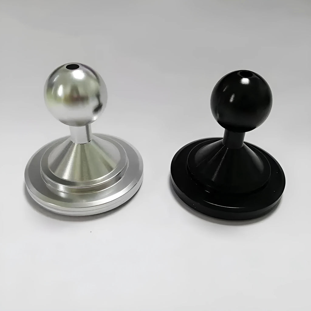 Aluminium alloy universal dashboard mount base plate in silver and black colour options for vehicle instrument panel mounting
