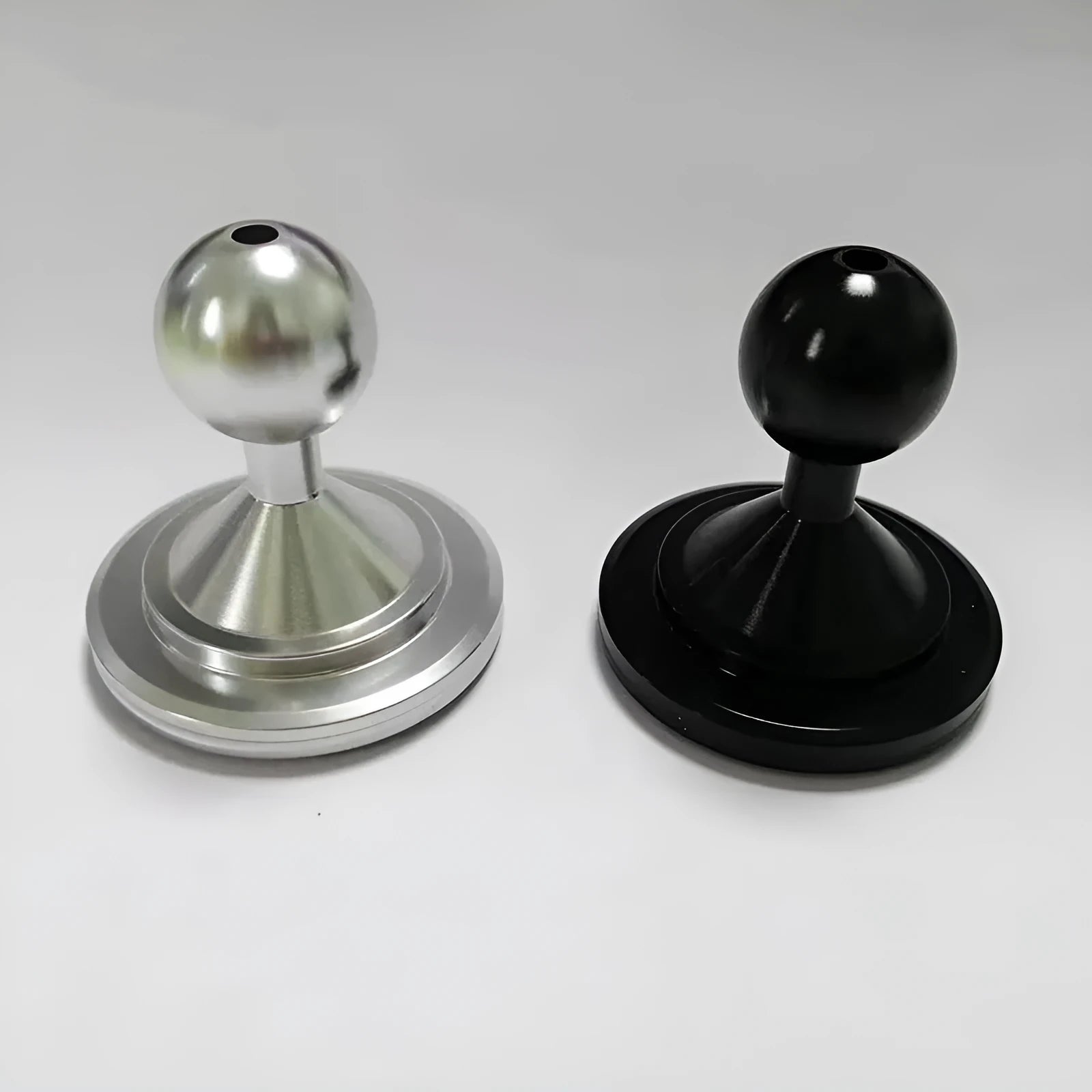 Aluminium alloy universal dashboard mount base plate in silver and black colour options for vehicle instrument panel mounting