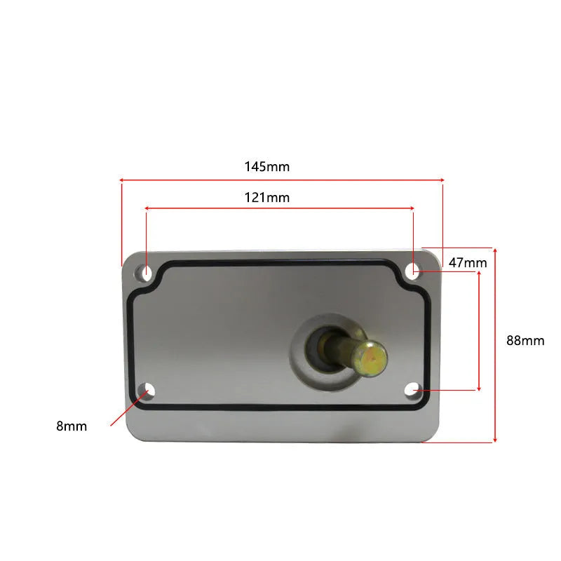Silver aluminium alloy gear shift short lever for Horton trucks showing metallic finish and rod structure