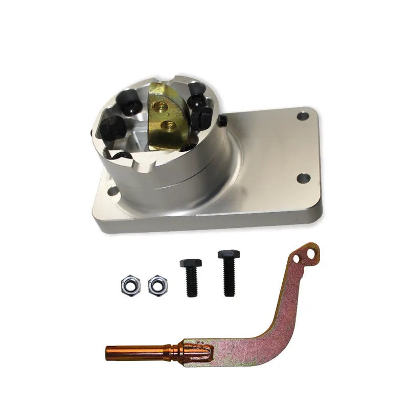 Silver aluminium alloy gear shift short lever for Horton trucks showing metallic finish and rod structure