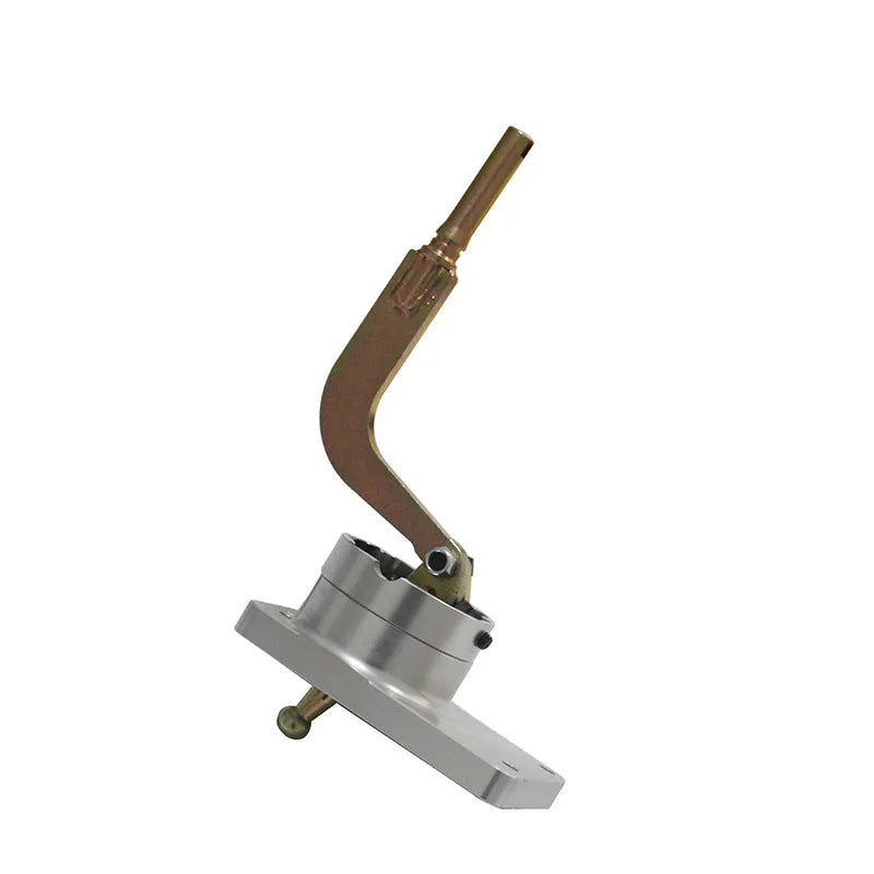 Silver aluminium alloy gear shift short lever for Horton trucks showing metallic finish and rod structure
