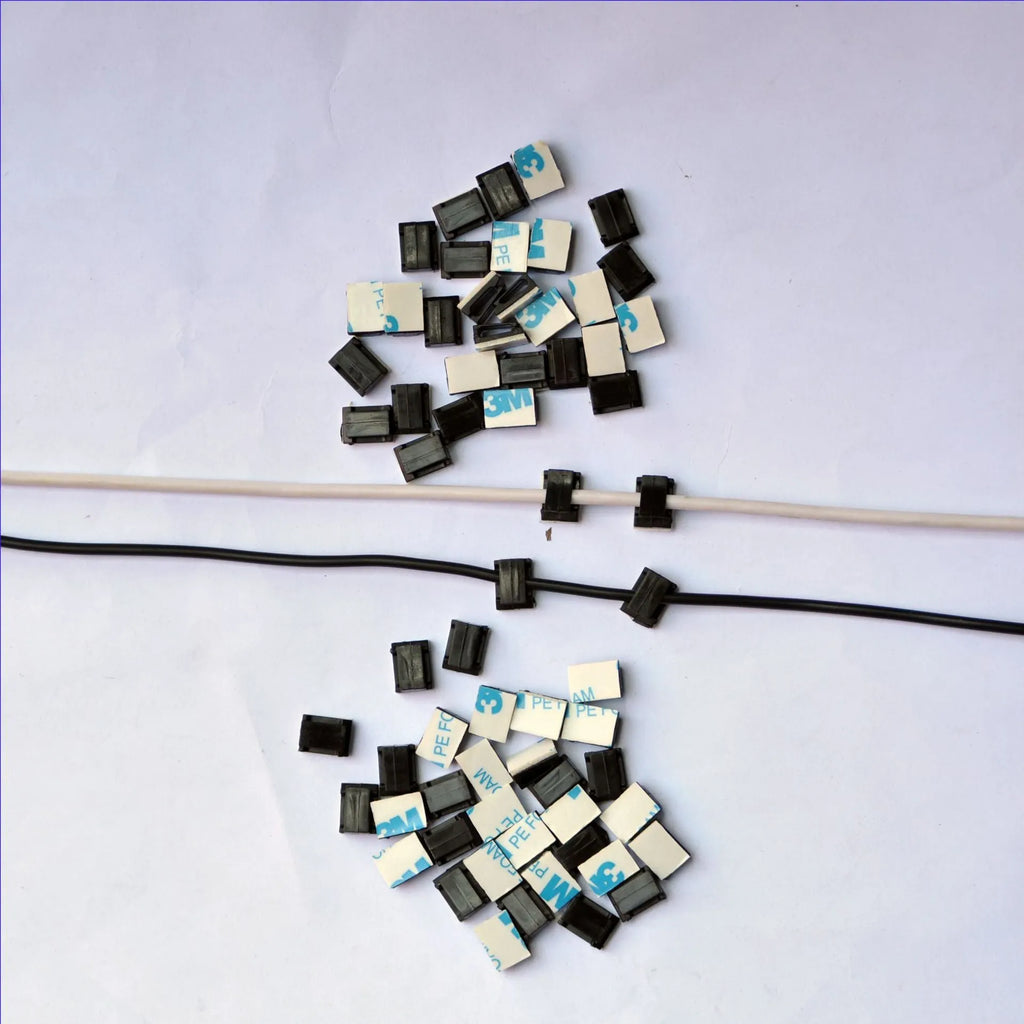 Black PA66 nylon automotive wire management clips for organising steel wire cloth and cables