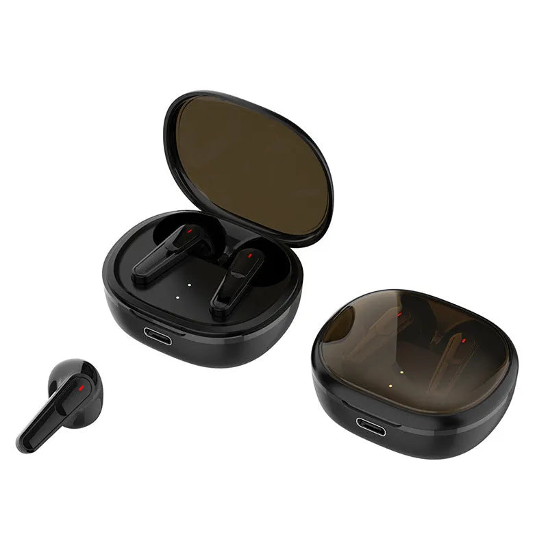 Black PRO30 in-ear Bluetooth headphones with noise reduction and breathing light
