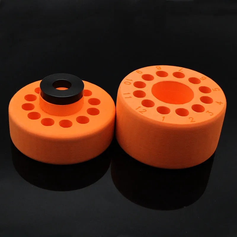 Orange and blue gradient freezing cooling box for laboratory cell recovery procedures