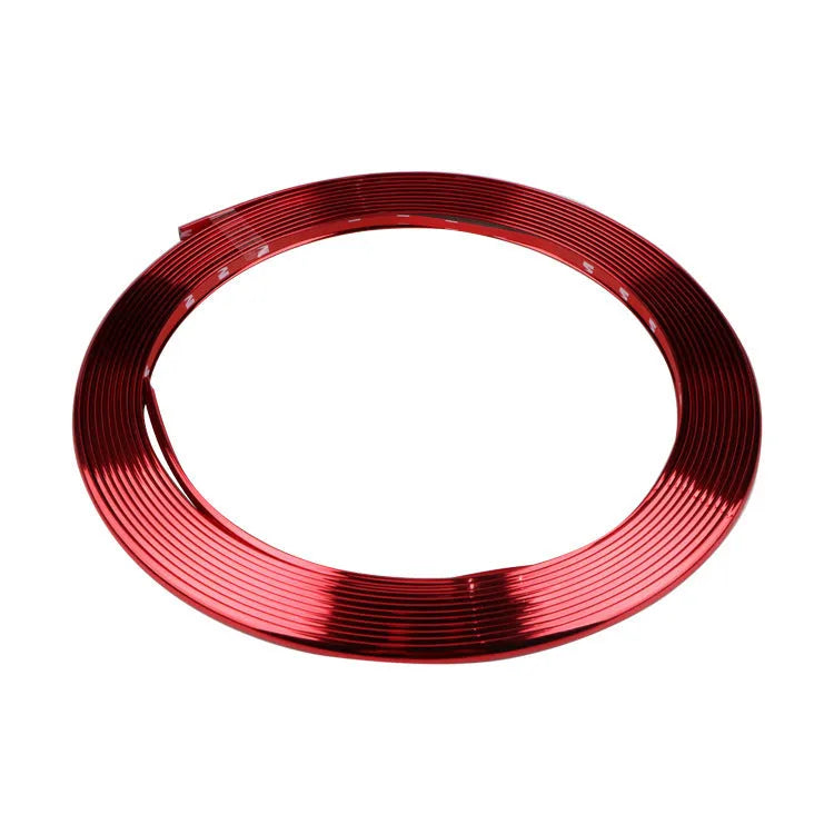 8 metre roll of purple electroplated PVC wheel hub trim for car decoration