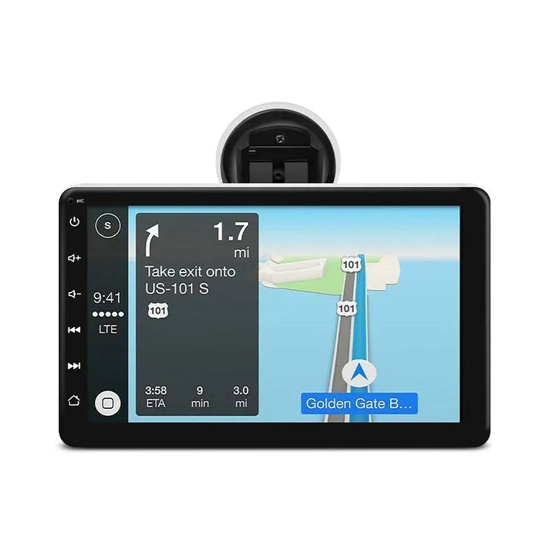 7-inch wireless CarPlay GPS navigator for cars with universal mounting bracket.
