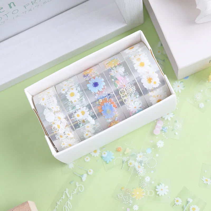 Transparent adhesive tape with cartoon decoration pattern in Midsummer Daisy colour