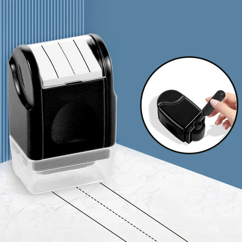 Plastic educational roller seal stamp in rectangle shape with photosensitive function